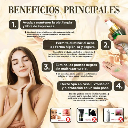 REMOVEDOR DE PUNTOS NEGROS Y ACNE - Validado al 100% - FRASCO GRANDE ( 120 ml)
